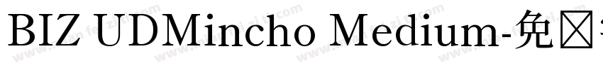 BIZ UDMincho Medium字体转换